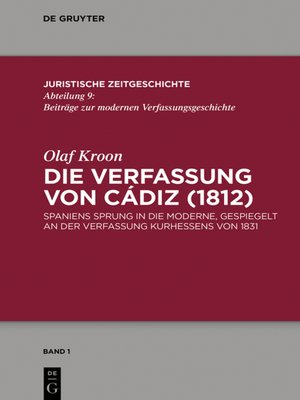 cover image of Die Verfassung von Cádiz (1812)